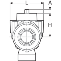 ISO 5211 Sada automatizace (klec, mezikus, šrouby) pro 3-cestné kulové ventily se šroubením  série 2003, 2035