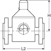 Redukční ventil z PP-H, s DIN* přírubami