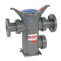 Basket strainer in PVC-C, with unions, with ANSI* flanges
