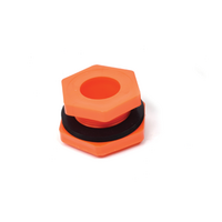 PP-H tank connector, male threaded - female threaded, with gasket and nut