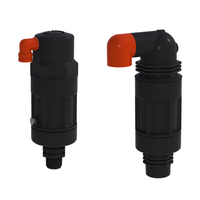 Triple function air valve, in PP, D040-L (extended body)