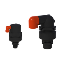 Triple function air valve, in PP, D040