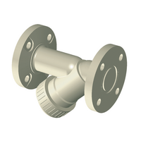 Y strainer in PP-H, mesh size 0.5 mm, with DIN* flanges