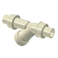 Y strainer in PP-H, mesh size 0.5 mm, double union, PP-H metric spigots