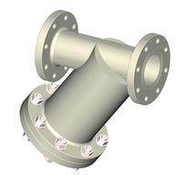 Y strainer in PP-H, PP-H mesh size 0.8 mm, with ANSI* flanges