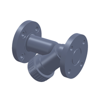 Y strainer in PVC-U, mesh size 0.5 mm, with DIN* flanges