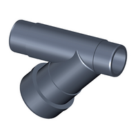 Y strainer in PVC-U, mesh size 0.5 mm, PVC-U spigot outlets
