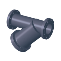 Y strainer in PVC-U, mesh size 2.0 mm, with DIN* flanges