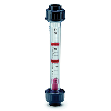 Rotametr typ M123, trubice z PVC-U s stupnicí pro H2O, EPDM těsnění, se šroubením, PVC-U pro lepení