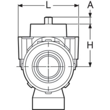 ISO 5211 Sada automatizace (klec, mezikus, šrouby) pro 3-cestné kulové ventily se šroubením  série 2003, 2035