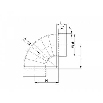 Tubular bends 90° (without segments)