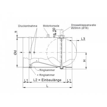 Volume flow controller short, socket connection