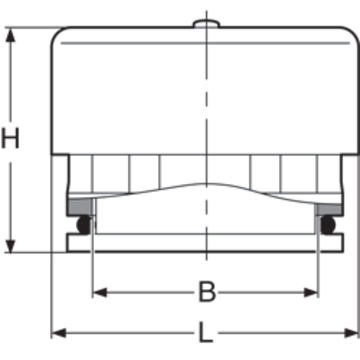 Anti pressure vent in PP-H, with a PE-HD yellow protection cap