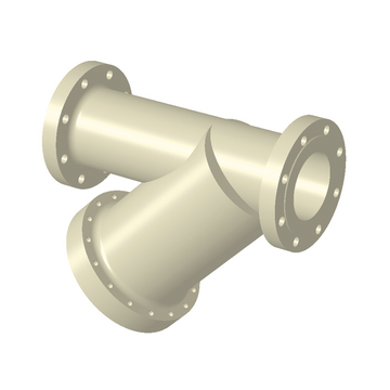 Y strainer in PP-H, mesh size 2.0 mm, with DIN* flanges