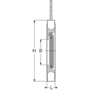 ANSI* mezipřírubová PVC-U zpětná klapka s SS316 pružinou