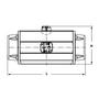 Dvoučinný (DA) pneupohonem typ PP-PA pro 1/4 otáčkové ventily