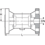 PPGF Zpětný ventil s kuželkou a Hastelloy C pružinou, sendvičová konstrukce, s ANSI* přírubami