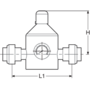 Redukční ventil z PP-H, se šroubením, PP-H metrický polyfúzní